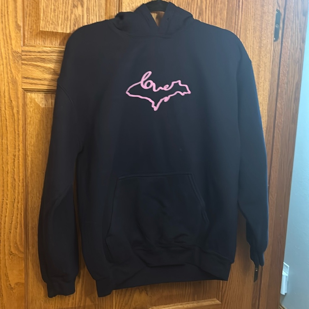 Love Upper Michigan Navy Hoodie